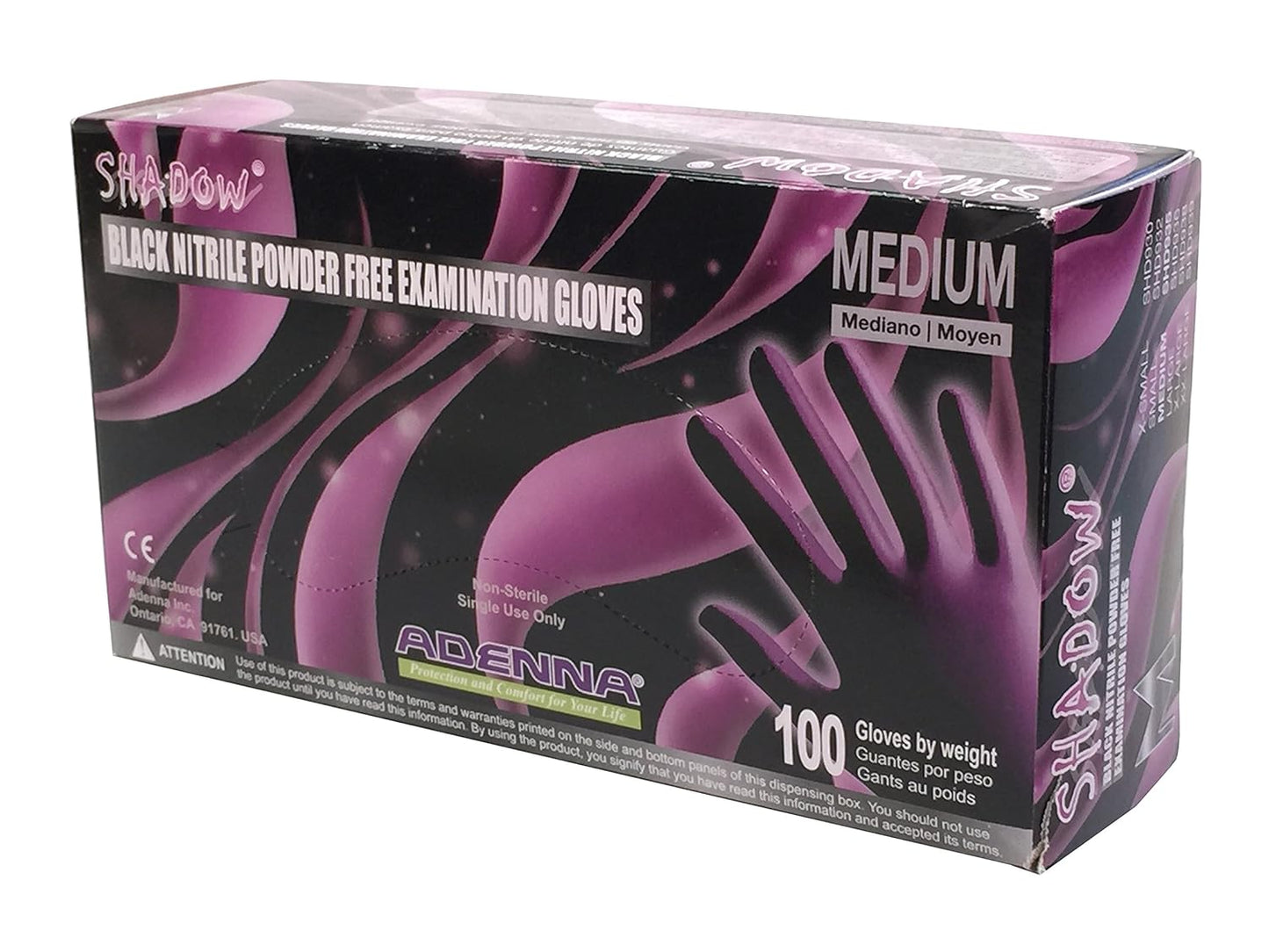 Adenna Shadow 6 Mil Nitrile Powder Free Exam Gloves